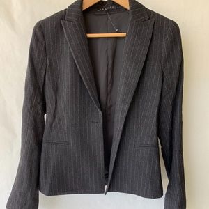 Theory Pinstripe Wool Blazer/Jacket - Size…